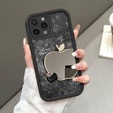 HONTINGA iPhone 15 Pro Max ile Uyumlu Aynalı Kılıfı Düşüme Önleyici Basitlik Anti Düşme Kamera Korumali Apple Desen Yumuşak Silikon Telefon Kılıfı Kadın ve Erkek Için Uygundur K2-9107 - Renkli