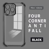 HONTINGA iPhone 15 Pro Max ile Uyumlu Şeffaf Kılıfı Düşüme Önleyici Basitlik Anti Düşme Kamera Korumali Desen Yumuşak Silikon Telefon Kılıfı Kadın ve Erkek Için Uygundur K3-0000 - Siyah