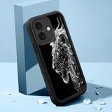 HONTINGA iPhone 16 ile Uyumlu Kılıfı Düşüme Önleyici Basitlik Anti Düşme Kamera Korumali Aslan Siyah Desen Yumuşak Silikon Telefon Kılıfı Kadın ve Erkek Için Uygundur K2-0248 - Renkli