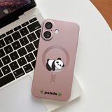 HONTINGA iPhone 16 ile Uyumlu Kılıfı Şeffaf Magsafe Wireless Düşüme Önleyici Basitlik Anti Düşme Kamera Korumali Panda Desen Silikon Telefon Kılıfı Kadın ve Erkek Için Uygundur K7-1092 - Çok Renkli