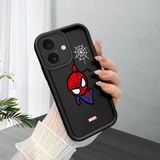 HONTINGA iPhone 16 Plus ile Uyumlu Kılıfı Düşüme Önleyici Basitlik Anti Düşme Kamera Korumali Şirin Kedi Siyah Spider Desen Yumuşak Silikon Telefon Kılıfı Kadın ve Erkek Için Uygundur K2-0455 - Renkli