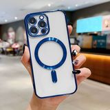 HONTINGA iPhone 16 Pro Max ile Uyumlu Şeffaf Magsafe Wireless Kılıfı Düşüme Önleyici Basitlik Anti Düşme Kamera Korumali Yumuşak Silikon Telefon Kılıfı Kadın ve Erkek Için Uygundur K7-2000 - Mavi