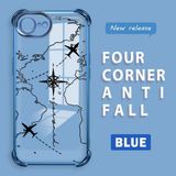 HONTINGA iPhone 16E ile Uyumlu Şeffaf Kılıfı Düşüme Önleyici Basitlik Anti Düşme Kamera Korumali Uçuş Desen Yumuşak Silikon Telefon Kılıfı Kadın ve Erkek Için Uygundur K3-0202 - Mavi