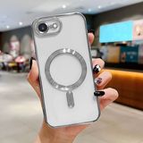 HONTINGA iPhone 16E ile Uyumlu Şeffaf Magsafe Wireless Kılıfı Düşüme Önleyici Basitlik Anti Düşme Kamera Korumali Yumuşak Silikon Telefon Kılıfı Kadın ve Erkek Için Uygundur K7-2000 - Gümüş