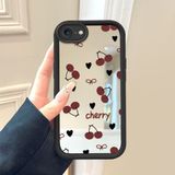 HONTINGA iPhone 8 ile Uyumlu Aynalı Kılıfı Düşüme Önleyici Basitlik Anti Düşme Kamera Korumali Kiraz Desen Yumuşak Silikon Telefon Kılıfı Kadın ve Erkek Için Uygundur K2-9085 - 001-Renkli