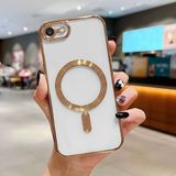 HONTINGA iPhone Se 2020 ile Uyumlu Şeffaf Magsafe Wireless Kılıfı Düşüme Önleyici Basitlik Anti Düşme Kamera Korumali Yumuşak Silikon Telefon Kılıfı Kadın ve Erkek Için Uygundur K7-2000 - Altın