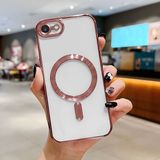 HONTINGA iPhone Se 2020 ile Uyumlu Şeffaf Magsafe Wireless Kılıfı Düşüme Önleyici Basitlik Anti Düşme Kamera Korumali Yumuşak Silikon Telefon Kılıfı Kadın ve Erkek Için Uygundur K7-2000 - Pembe