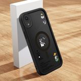 HONTINGA iPhone Xr ile Uyumlu Kılıfı Düşüme Önleyici Basitlik Anti Düşme Kamera Korumali Şirin Kedi Siyah Yaratıcılık Desen Yumuşak Silikon Telefon Kılıfı Kadın ve Erkek Için Uygundur K2-0462 - 001-Renkli