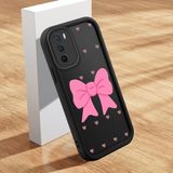 HONTINGA Oppo A16 ile Uyumlu Kılıfı Düşüme Önleyici Basitlik Anti Düşme Kamera Korumali Şirin Kedi Siyah Pembe Papyon Desen Yumuşak Silikon Telefon Kılıfı Kadın ve Erkek Için Uygundur K2-0465 - 001-Renkli