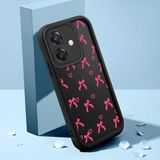 HONTINGA Oppo A3 5g ile Uyumlu Kılıfı Düşüme Önleyici Basitlik Anti Düşme Kamera Korumali Şirin Kedi Siyah Pembe Papyon Desen Yumuşak Silikon Telefon Kılıfı Kadın ve Erkek Için Uygundur K2-0465 - Renkli