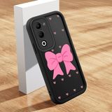 HONTINGA Oppo A5 4g ile Uyumlu Kılıfı Düşüme Önleyici Basitlik Anti Düşme Kamera Korumali Şirin Kedi Siyah Pembe Papyon Desen Yumuşak Silikon Telefon Kılıfı Kadın ve Erkek Için Uygundur K2-0465 - 001-Renkli