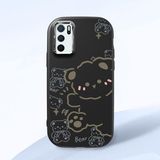 HONTINGA Oppo A55 4g ile Uyumlu Kılıfı Kamera Korumalı Düşüme Önleyici Basitlik Siyah Yumuşak Silikon Telefon Kılıfı Ayı Desenli K4-0029 - 001-Renkli