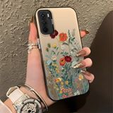 HONTINGA Oppo A55 4g ile Uyumlu Kılıfı Silikon Kenar Sert Arka Düşüme Önleyici Basitlik Anti Düşme Kamera Korumali Çiçek Desen Telefon Kılıfı Kadın ve Erkek Için Uygundur K1-0722 - 001-Renkli