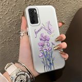 HONTINGA Oppo A55 4g ile Uyumlu Kılıfı Silikon Kenar Sert Arka Düşüme Önleyici Basitlik Anti Düşme Kamera Korumali Çiçek Desen Telefon Kılıfı Kadın ve Erkek Için Uygundur K1-0722 - Renkli