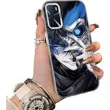 HONTINGA Oppo A55 5g ile Uyumlu Kılıf Silikon Kenar Sert Arka Kamera Koruyucu Basitlik Anti Düşme Kamera Korumalı Anime Desen Couple Telefon Kılıfı Kadın ve Erkek Için Uygundur K1-1529 - Beyaz