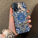 HONTINGA Oppo A55 5g ile Uyumlu Kılıf Silikon Kenar Sert Arka Kamera Koruyucu Basitlik Anti Düşme Kamera Korumalı Fars Desen Couple Telefon Kılıfı Kadın ve Erkek Için Uygundur K1-1369 - Siyah
