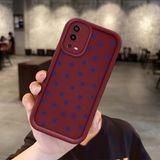 HONTINGA Oppo A55 ile Uyumlu Kılıfı Düşüme Önleyici Basitlik Anti Düşme Kamera Korumali Yıldız Bordo Desen Yumuşak Silikon Telefon Kılıfı Kadın ve Erkek Için Uygundur K2-7225 - 001-Renkli