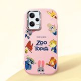 HONTINGA Poco X5 Pro 5g ile Uyumlu Kılıfı Kamera Korumalı Düşüme Önleyici Basitlik Pembe Yumuşak Silikon Telefon Kılıfı Mario Desenli K4-0181 - Renkli
