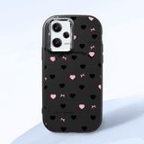 HONTINGA Poco X5 Pro 5g ile Uyumlu Kılıfı Kamera Korumalı Düşüme Önleyici Basitlik Siyah Yumuşak Silikon Telefon Kılıfı Kalp Desenli K4-0039 - 001-Renkli