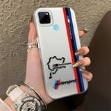 Hontinga Realme C21 C21Y C25 C25S C25Y Uyumlu Kılıfı Silikon Kenar Sert Arka Düşüme Önleyici Basitlik Anti Düşme Kamera Korumali Bmw Desen Telefon Kılıfı K1-0587 - Renkli - Realme C21Y