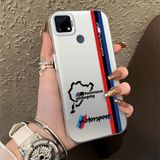 Hontinga Realme C21 C21Y C25 C25S C25Y Uyumlu Kılıfı Silikon Kenar Sert Arka Düşüme Önleyici Basitlik Anti Düşme Kamera Korumali Bmw Desen Telefon Kılıfı K1-0587 - Renkli - Realme C25S