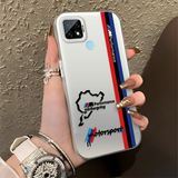 Hontinga Realme C21 C21Y C25 C25S C25Y Uyumlu Kılıfı Silikon Kenar Sert Arka Düşüme Önleyici Basitlik Anti Düşme Kamera Korumali Bmw Desen Telefon Kılıfı K1-0587 - Renkli