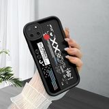 HONTINGA Realme C25S ile Uyumlu Kılıfı Düşüme Önleyici Basitlik Anti Düşme Kamera Korumali Yaratıcı Siyah Desen Yumuşak Silikon Telefon Kılıfı Kadın ve Erkek Için Uygundur K2-0154 - Renkli