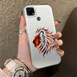 HONTINGA Realme C25S ile Uyumlu Kılıfı Silikon Kenar Sert Arka Düşüme Önleyici Basitlik Anti Düşme Kamera Korumali Moda Markası Desen Telefon Kılıfı Kadın ve Erkek Için Uygundur K1-0582 - Renkli