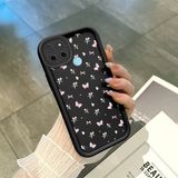 HONTINGA Realme C25Y ile Uyumlu Kılıfı Düşüme Önleyici Basitlik Anti Düşme Kamera Korumali Çiçek Siyah Desen Yumuşak Silikon Telefon Kılıfı K2-0066 - 001-Renkli