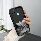 HONTINGA Realme C25Y ile Uyumlu Kılıfı Düşüme Önleyici Basitlik Anti Düşme Kamera Korumali Dağ Siyah Desen Yumuşak Silikon Telefon Kılıfı Kadın ve Erkek Için Uygundur K2-0149 - Renkli
