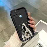 HONTINGA Realme C25Y ile Uyumlu Kılıfı Düşüme Önleyici Basitlik Anti Düşme Kamera Korumali Yaratıcı Siyah Desen Yumuşak Silikon Telefon Kılıfı Kadın ve Erkek Için Uygundur K2-0154 - 001-Renkli