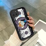 HONTINGA Realme C25Y ile Uyumlu Kılıfı Düşüme Önleyici Basitlik Anti Düşme Kamera Korumali Yaratıcı Siyah Desen Yumuşak Silikon Telefon Kılıfı Kadın ve Erkek Için Uygundur K2-0415 - 001-Renkli