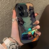 HONTINGA Realme C55 ile Uyumlu Kılıfı Silikon Kenar Sert Arka Basitlik Anti Düşme Klasik Araba Desen Telefon Kılıfı K1-0615 - 001-Renkli