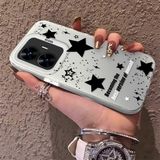 HONTINGA Realme C55 ile Uyumlu Kılıfı Yıldızlar Desenli Silikon Kenar Sert Arka Anti Düşme Telefon Kılıfı K1-0704 - Renkli