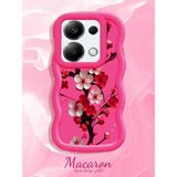 HONTINGA Redmi Note 13 Pro 4g Uyumlu Kılıf Düşüme Önleyici Basitlik Anti Düşme Kamera Koruyucu Basit Kırmızı Yumuşak Silikon Couple Telefon Kılıfı Çiçekli Desen K9-0256