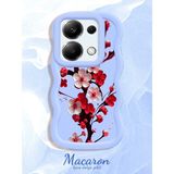 HONTINGA Redmi Note 13 Pro 4g Uyumlu Kılıf Düşüme Önleyici Basitlik Anti Düşme Kamera Koruyucu Basit Mavi Yumuşak Silikon Couple Telefon Kılıfı Çiçekli Desen K9-0256