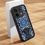 HONTINGA Redmi Note 13 Pro 5g ile Uyumlu Kılıf Kamera Koruyucu Basitlik Anti Düşme Kamera Korumalı Şirin Kedi Çiçekli Siyah Desen Yumuşak Silikon Couple Telefon Kılıfı Kadın ve Erkek Için Uygundur K2-0629