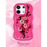 HONTINGA Redmi Note 13 Pro 5g Uyumlu Kılıf Düşüme Önleyici Basitlik Anti Düşme Kamera Koruyucu Basit Kırmızı Yumuşak Silikon Couple Telefon Kılıfı Çiçekli Desen K9-0256