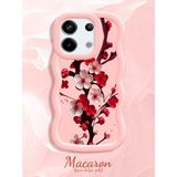 HONTINGA Redmi Note 13 Pro 5g Uyumlu Kılıf Düşüme Önleyici Basitlik Anti Düşme Kamera Koruyucu Basit Pembe Yumuşak Silikon Couple Telefon Kılıfı Çiçekli Desen K9-0256