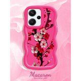HONTINGA Redmi Note 13 Pro Plus 5g Uyumlu Kılıf Düşüme Önleyici Basitlik Anti Düşme Kamera Koruyucu Basit Kırmızı Yumuşak Silikon Couple Telefon Kılıfı Çiçekli Desen K9-0256