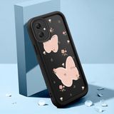 HONTINGA Samsung Galaxy A05 ile Uyumlu Kılıfı Düşüme Önleyici Basitlik Anti Düşme Kamera Korumali Çiçek Siyah Desen Yumuşak Silikon Telefon Kılıfı K2-0066 - Renkli
