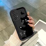 Hontinga Samsung Galaxy A12 A35 A55 A72 A73 5g 4g Uyumlu Telefon Kılıfı Düşüme Önleyici Basitlik Anti Düşme Kamera Korumali Kedi Darbe Önleyici Siyah Desen Ince Yumuşak Silikon Telefon Kılıfı K2-0074 - 001-Renkli - Samsung Galaxy A73