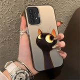 HONTINGA Samsung Galaxy A13 4g ile Uyumlu Kılıfı Silikon Kenar Sert Arka Düşüme Önleyici Basitlik Anti Düşme Kamera Korumali Sevimli Kedi Desen Telefon Kılıfı Kadın ve Erkek Için Uygundur K1-0575 - 001-Renkli