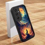 HONTINGA Samsung Galaxy A24 ile Uyumlu Kılıfı Düşüme Önleyici Basitlik Anti Düşme Kamera Korumali Hayvan Siyah Desen Yumuşak Silikon Telefon Kılıfı Kadın ve Erkek Için Uygundur K2-0247 - 001-Renkli