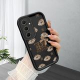 HONTINGA Samsung Galaxy A35 ile Uyumlu Kılıfı Düşüme Önleyici Basitlik Anti Düşme Kamera Korumali Vintage Siyah Desen Yumuşak Silikon Telefon Kılıfı Kadın ve Erkek Için Uygundur K2-0239 - Renkli