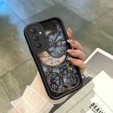 HONTINGA Samsung Galaxy A54 ile Uyumlu Kılıfı Düşüme Önleyici Basitlik Anti Düşme Kamera Korumali Vintage Siyah Desen Yumuşak Silikon Telefon Kılıfı Kadın ve Erkek Için Uygundur K2-0239 - 001-Renkli