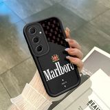 HONTINGA Samsung Galaxy A55 ile Uyumlu Kılıfı Düşüme Önleyici Basitlik Anti Düşme Kamera Korumali Marlboro Desen Yumuşak Silikon Telefon Kılıfı Kadın ve Erkek Için Uygundur K2-0210 - 001-Renkli
