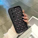 HONTINGA Samsung Galaxy A55 ile Uyumlu Kılıfı Düşüme Önleyici Basitlik Anti Düşme Kamera Korumali Siyah Çiçek Desen Yumuşak Silikon Telefon Kılıfı Kadın ve Erkek Için Uygundur K2-0456 - 001-Renkli