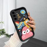 HONTINGA Samsung Galaxy A56 ile Uyumlu Kılıfı Düşüme Önleyici Basitlik Anti Düşme Kamera Korumali Siyah Sünger Bob Desen Yumuşak Silikon Telefon Kılıfı Kadın ve Erkek Için Uygundur K2-0264 - Renkli