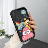 HONTINGA Samsung Galaxy A72 ile Uyumlu Kılıfı Düşüme Önleyici Basitlik Anti Düşme Kamera Korumali Siyah Sünger Bob Desen Yumuşak Silikon Telefon Kılıfı Kadın ve Erkek Için Uygundur K2-0264 - Renkli
